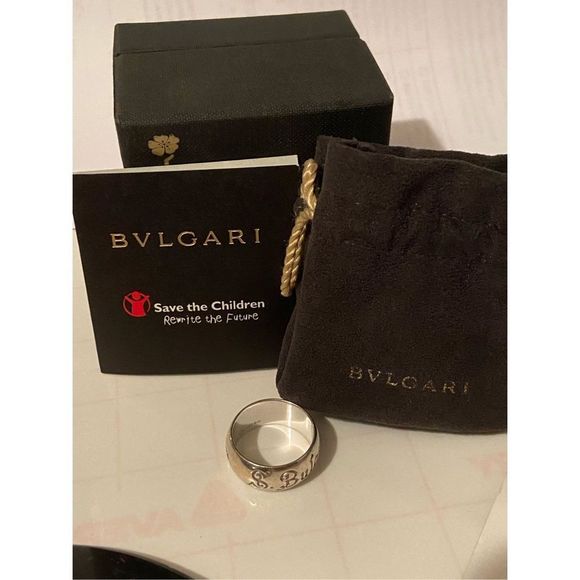 BVLGARI Jewelry - Bvlgari Pi209G Sterling Silver Save the Children Ring Size 10.5